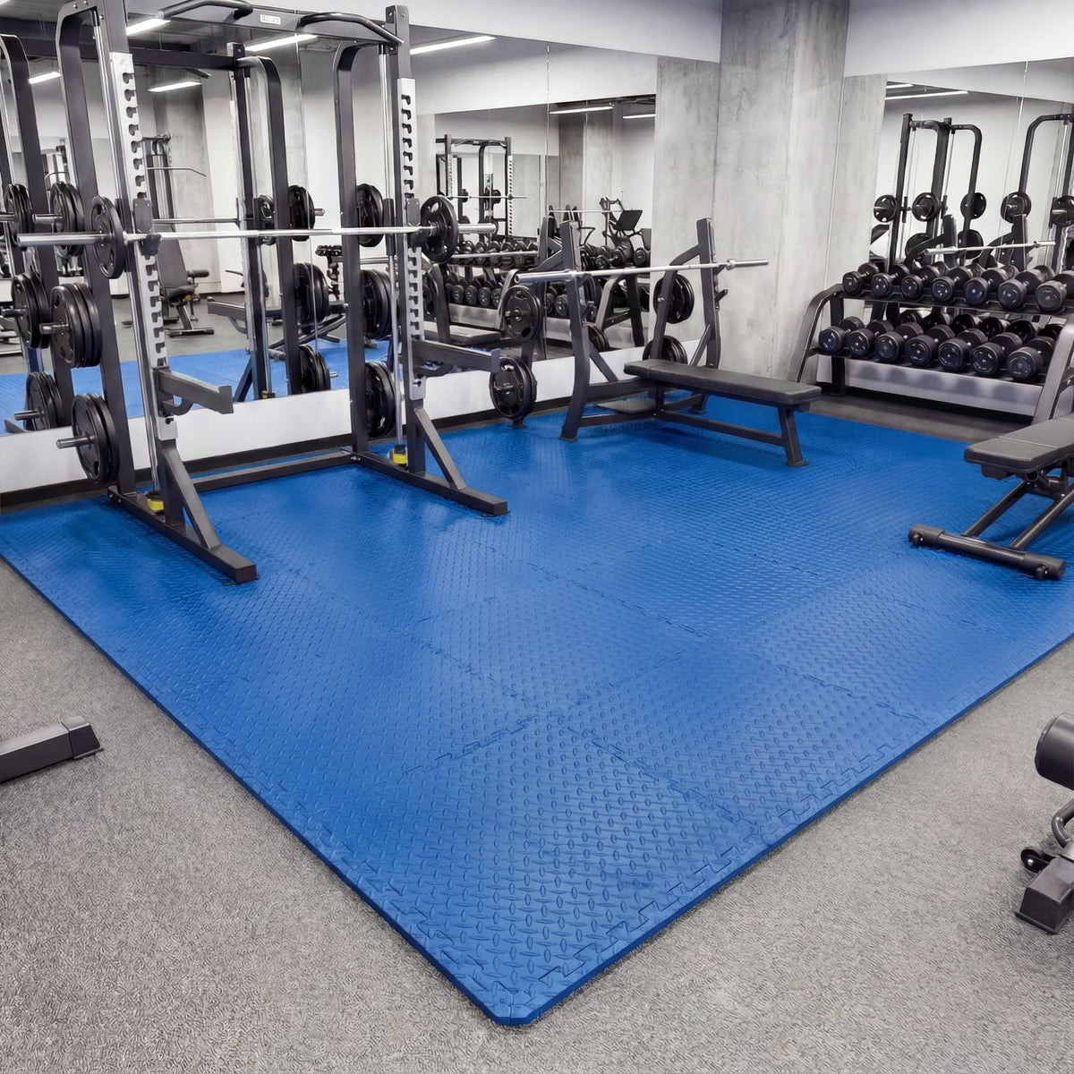 Lucktree 12/24/36/48 Tiles Exercise Flooring Mats with Border