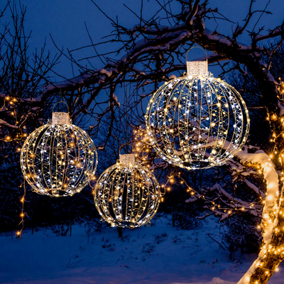Christmas LED Light Balls for Tree (3 Pack) - Lucktree