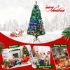 Lucktree Fiber Optic Artificial Christmas Tree, Pre-lit Premium Spruce Tree with Solid Metal Stand - LucktreeUS