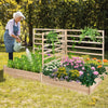 Lucktree Raised Garden Bed with Trellis