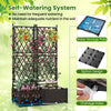 Lucktree Raised Garden Bed with Lattice Trellis Self-Watering Planter Box（32"LX16"WX50"H）