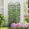 Lucktree 2 Pack Trellis for Climbing Plants Outdoor, 7 FT Tall Galvanized Steel Garden Trellis