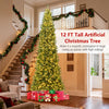 Lucktree 12 FT Pre-Lit Artificial Christmas Tree with Quick Power Connector