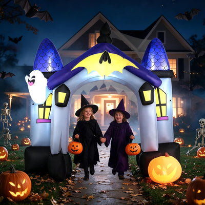 9FT/270 CM Halloween Inflatable Archway with LED Lights