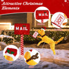 Lucktree 3.5 FT Lighted Dachshund Climbing Mailbox, Pre-Lit Christmas Holiday Decoration