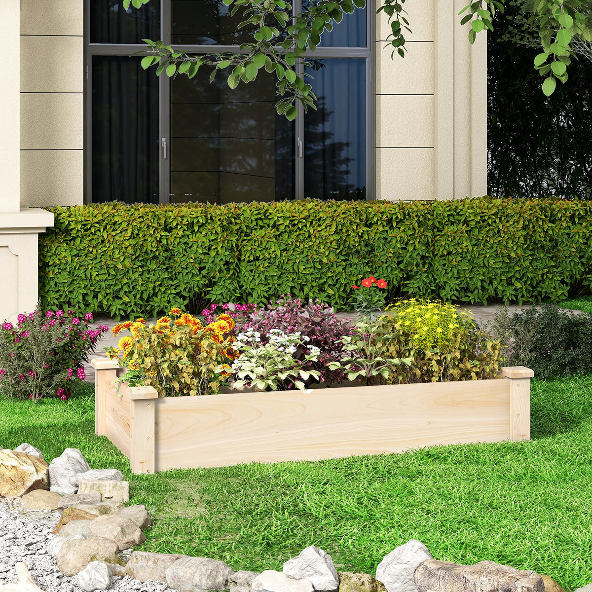 Lucktree Wooden Raised Garden Bed