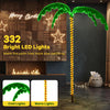 Lucktree 7.5 FT Lighted Palm Tree, Tropical Christmas Tree with 332 LED Lights