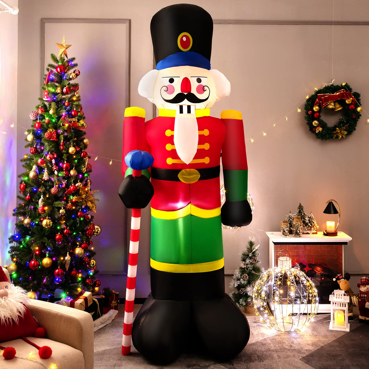 Lucktree 8FT Inflatable Nutcracker Soldier for Christmas