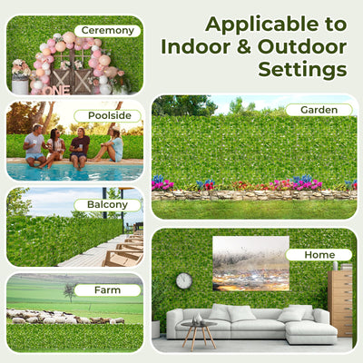 Lucktree Artificial Ivy Privacy Fence 2 Pack - 120" x 40" Artificial Hedges Fence