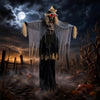Lucktree 7.3 FT Animated Halloween Standing Skeleton Scarecrow Decoration