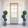 Lucktree 3 FT Artificial Boxwood Topiary Tree Sun-Protective Triple Ball Fake Plants Shrubs (1/2 Pack)