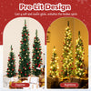 Lucktree 3' 4' 5' Pre-Lit Artificial Christmas Tree Set of 3