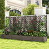 Lucktree Raised Garden Bed with Trellis 59”, Self-Watering Planter Box with Water Level Indicator & Removable Space Dividers