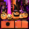 Lucktree 8 Ft Halloween Inflatable Pumpkin Family, Waterproof Halloween Yard Decoration with Built-in LED Lights, Sandbag