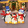 Lucktree 3-Piece Christmas Lighted Penguin Family Set Decoration