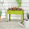 Lucktree Raised Garden Bed, Metal Planter Box with Legs, Drain Hole, Outdoor Indoor Elevated Garden Box
