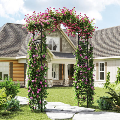 Lucktree Garden Arch Trellis 67''W x 83''H Metal Arbor
