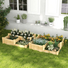 Lucktree Raised Garden Bed, Wood Planter Box for Vegetables Flowers Fruit Herb, Easy Assembly (42.5" Lx34.5 Wx14.5 H)