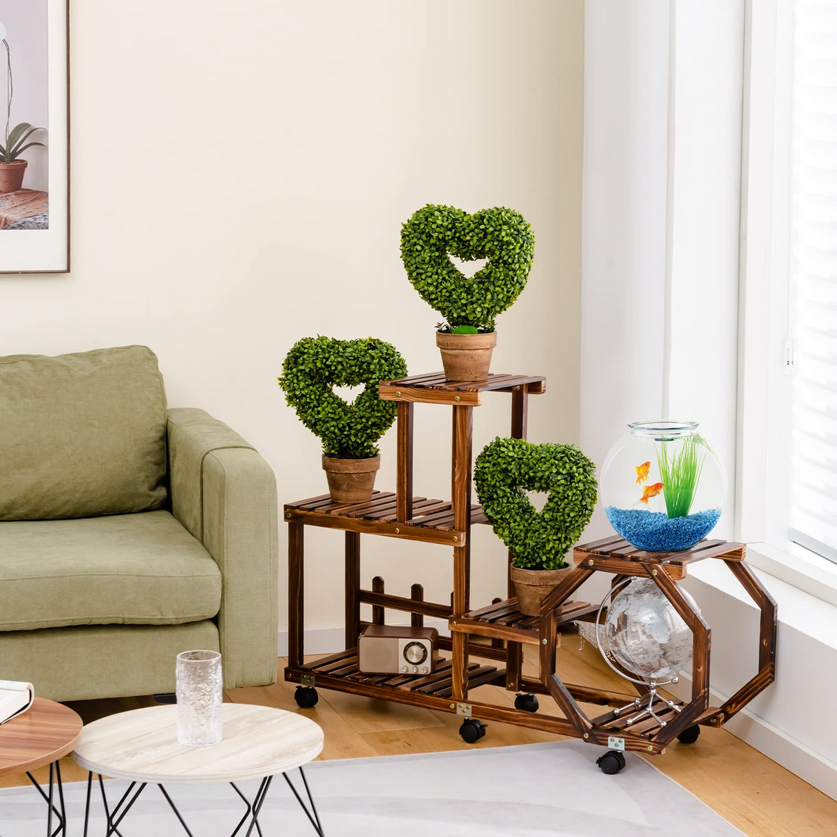 Lucktree 4 Pack Artificial Boxwood Topiary Trees - LucktreeUS
