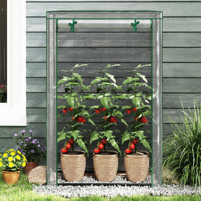 Lucktree Portable Mini Greenhouse with Roll-Up Zippered Door