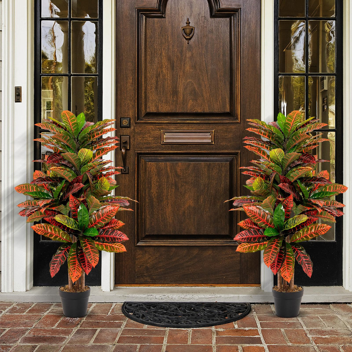 Lucktree Artificial Croton Palm Tree