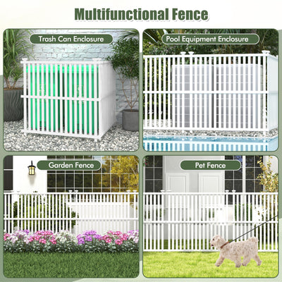 Lucktree Air Conditioner Fence 2/4 Panels - 45''W x 45''H Outdoor Fence Privacy Screen with Metal Stakes