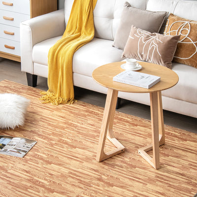 Lucktree 25 Pcs 24"x24" Faux Wood Grain EVA Foam Tiles with 50 Borders