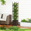 Lucktree Raised Garden Bed Planter Box with Trellis