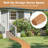 Lucktree Garden Pathway Roll Up - 7ft Curved Wood Walkway 17 inch Width
