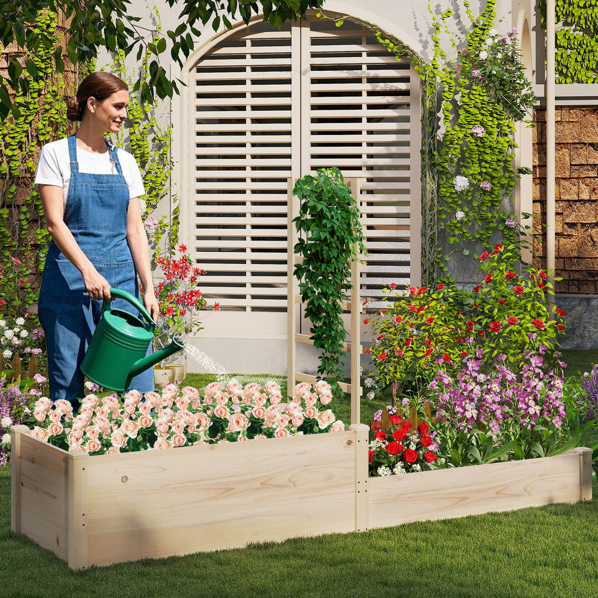 Lucktree Wooden Raised Garden Bed