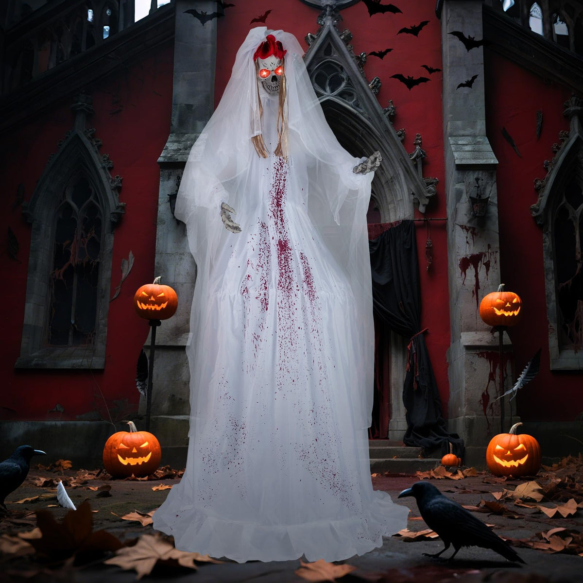 Lucktree Halloween Animatronic Skeleton Bride / Groom
