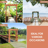 Lucktree 88inch Wood Garden Arbor