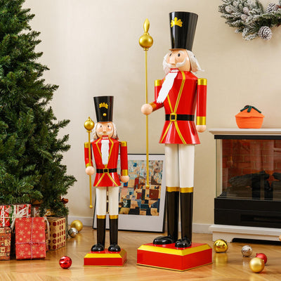 Lucktree 32.5 Inch Christmas Nutcracker with High Hat and Beautiful Scepter