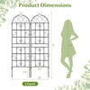 Lucktree 2/4 Packs 71"x20"/86"x20" Metal Garden Trellis for Outdoor Climbing Plants