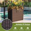 Lucktree 32”x11”x24" Wicker Raised Garden Bed