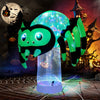 Lucktree 6 FT Halloween Inflatable Spider with Multi-Color Rotating Light