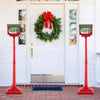 Lucktree 59 Inch Musical Christmas Street Lamp, Festive Lamp Post w/Sound-Activated Snow Globe Lantern