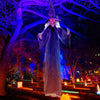 Lucktree 6FT Halloween Animatronic Witch, Hanging Halloween Decoration with Pre-Recorded Phrases