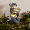 Lucktree 3-Tier Outdoor Water Fountain with Lights