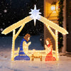 Lucktree 4.7 FT Christmas Lighted Nativity Scene Set