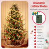 Lucktree 8ft Pre-lit Artificial Christmas Tree with 450 Warm White LED Lights, 1480 Branch Tips
