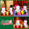 Lucktree 5FT Christmas Inflatables, LED Lighted Xmas Double Inflatable Snowmen Holding Gift Boxes