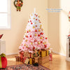Lucktree Pink Gradient & White Snow Flocked Christmas Tree | Home Office Decoration