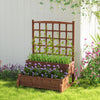 Lucktree Raised Garden Bed with Legs and Trellis