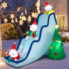 Lucktree Christmas Inflatable Polar Bear Slide Scene Decoration