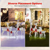 Lucktree 3-Piece Large Lighted Christmas Reindeer Family, Light up Xmas Decorations w/LED Lights & Bows