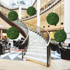 19 Inch Topiary Ball 2 pcs Sun Protective Faux Boxwood Greenery Balls