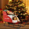 Lucktree Metal Christmas Santa Sleigh Basket Xmas Santas Gift Storage Sleigh