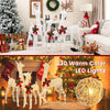 Lucktree 3 Pieces Lighted Christmas Reindeer Family, Xmas Lighted Deer Decoration with 230 Warm White LED Lights