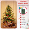 Lucktree 6ft Faux Hinged Xmas Full Tree with 240 Warm White LED Lights, 778 Branch Tips